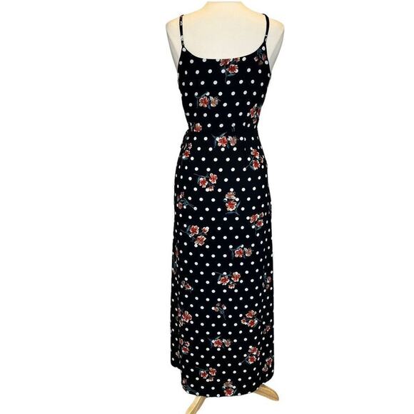 NWT Philosophy Women's Polka Dot Floral Sleeveless V-Neck Wrap Maxi Dress Sz 10 - Picture 7 of 15